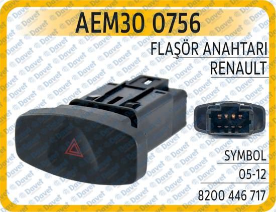 AEM 300756 Flasor Anahtari Renault Symbol 05-12
